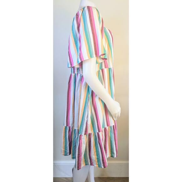 Ava & Viv Multicolor Striped Mini Dress - Picture 7 of 12